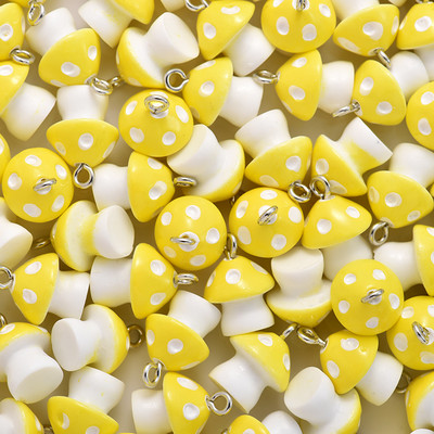 10 τμχ 6 Χρώμα μανιτάρια Charms Diy Findings Βραχιόλια με μπρελόκ Κρεμαστό για κατασκευή κοσμημάτων