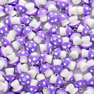 10 τμχ 6 Χρώμα μανιτάρια Charms Diy Findings Βραχιόλια με μπρελόκ Κρεμαστό για κατασκευή κοσμημάτων
