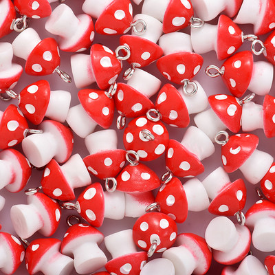 10 τμχ 6 Χρώμα μανιτάρια Charms Diy Findings Βραχιόλια με μπρελόκ Κρεμαστό για κατασκευή κοσμημάτων