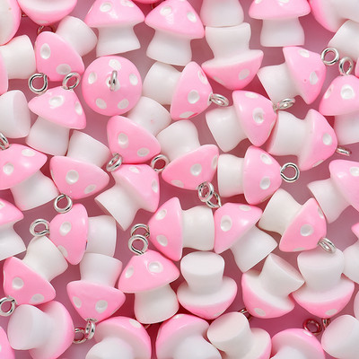 10 τμχ 6 Χρώμα μανιτάρια Charms Diy Findings Βραχιόλια με μπρελόκ Κρεμαστό για κατασκευή κοσμημάτων