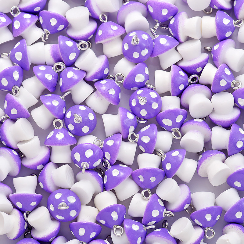 10 τμχ 6 Χρώμα μανιτάρια Charms Diy Findings Βραχιόλια με μπρελόκ Κρεμαστό για κατασκευή κοσμημάτων