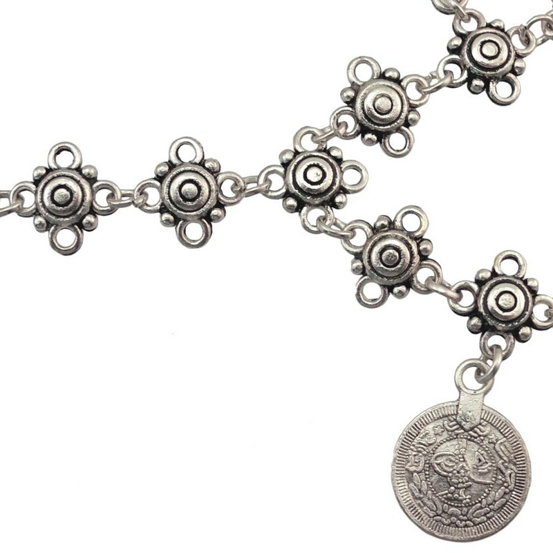 Moneda indiană Boemia Bratara glezna pentru picioare Sandale desculțe Brățară cu lanț Accesorii pentru plajă țigani Bijuterii pentru femei
