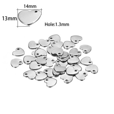 10-50 bucăți 6-30 mm Brelocuri din oțel inoxidabil pandantiv etichetă rotundă pentru ștanțare pandantive pentru coliere personalizate Fabricarea de bijuterii DIY