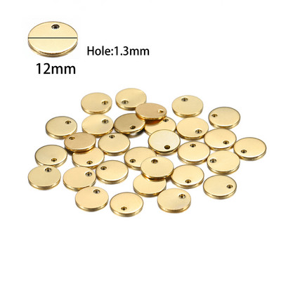 10-50 bucăți 6-30 mm Brelocuri din oțel inoxidabil pandantiv etichetă rotundă pentru ștanțare pandantive pentru coliere personalizate Fabricarea de bijuterii DIY