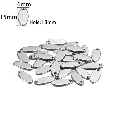 10-50 bucăți 6-30 mm Brelocuri din oțel inoxidabil pandantiv etichetă rotundă pentru ștanțare pandantive pentru coliere personalizate Fabricarea de bijuterii DIY