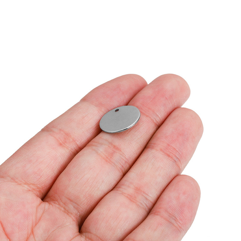 10-50 bucăți 6-30 mm Brelocuri din oțel inoxidabil pandantiv etichetă rotundă pentru ștanțare pandantive pentru coliere personalizate Fabricarea de bijuterii DIY