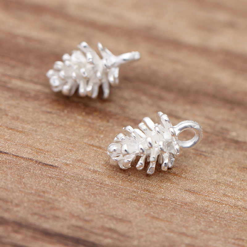 20 buc/lot 12*7mm pandantive din aliaj cu pică de pin Brelocuri DIY Cercei Colier Fabricarea de bijuterii Accesorii pentru brățări Argintiu culoare 0202