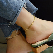 Lanț Figaro pentru femei, de culoare aurie, pentru femei, bijuterii, pentru femei, pentru femei, accesorii de vară, dropshipping cu ridicata, nu se estompează 4 mm