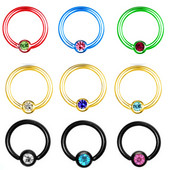 2 buc din oțel inoxidabil cristal captiv inel de mărgele lot 16G cerc piercing nas cu bilă cartilaj cercel cerc helix piercing tragus