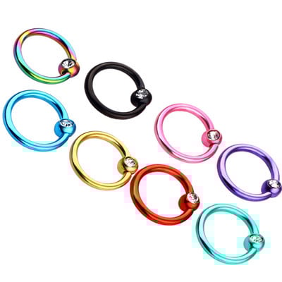 2 buc din oțel inoxidabil cristal captiv inel de mărgele lot 16G cerc piercing nas cu bilă cartilaj cercel cerc helix piercing tragus