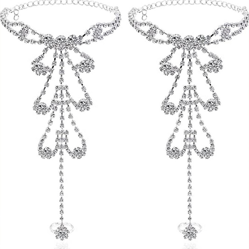 Stonefans Fashion Evil Eye Strass gleznă gleznă lanț pentru femei plajă deget degete lant gleznă gleznă accesorii bijuterii