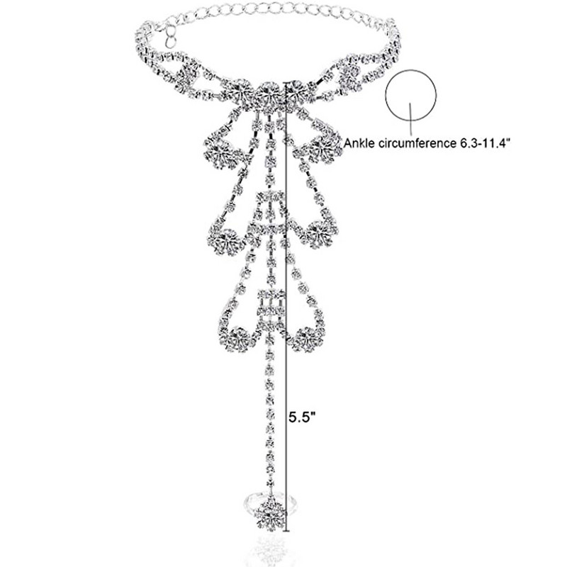 Stonefans Fashion Evil Eye Strass gleznă gleznă lanț pentru femei plajă deget degete lant gleznă gleznă accesorii bijuterii