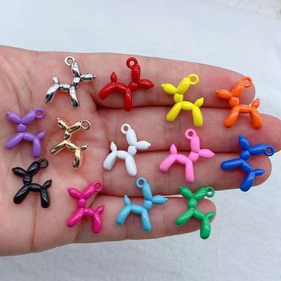 10 buc 19*15 mm 13 culori 3D Balon câine Metal Charms pandantiv cercei brățară DIY colier bijuterii