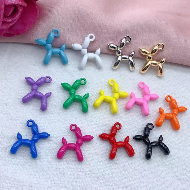 10 buc 19*15 mm 13 culori 3D Balon câine Metal Charms pandantiv cercei brățară DIY colier bijuterii