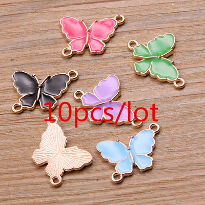 1 geantă 26 stiluri amestec de culori din aliaj de metal picătură ulei colorat farmece animale plante corb pandantiv pentru bricolaj brățară colier bijuterii