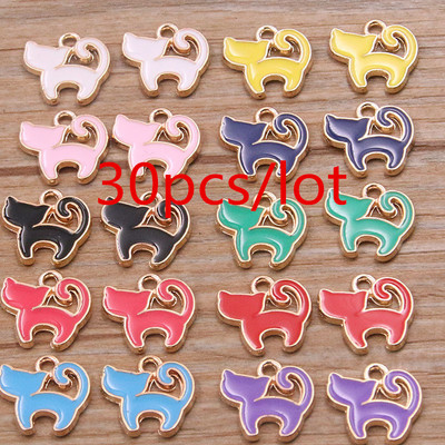 1 geantă 26 stiluri amestec de culori din aliaj de metal picătură ulei colorat farmece animale plante corb pandantiv pentru bricolaj brățară colier bijuterii