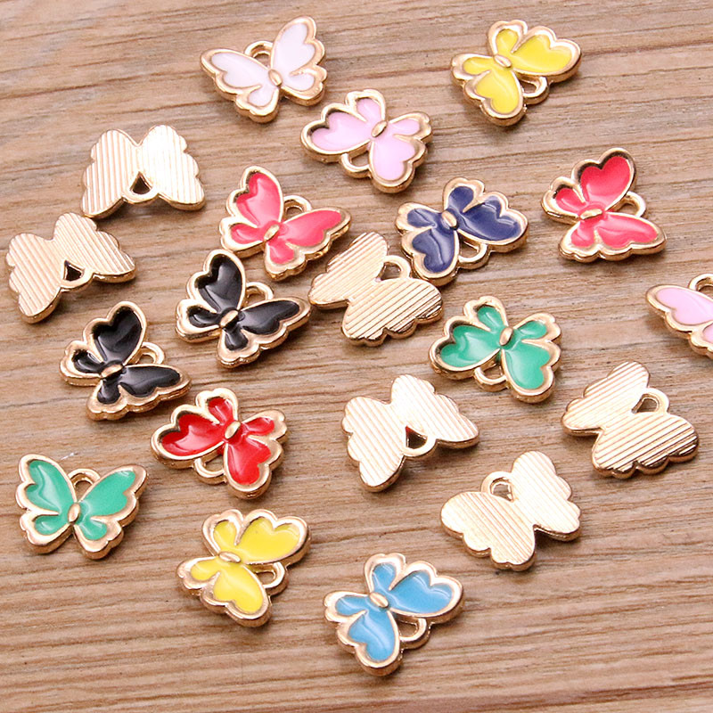 1 geantă 26 stiluri amestec de culori din aliaj de metal picătură ulei colorat farmece animale plante corb pandantiv pentru bricolaj brățară colier bijuterii