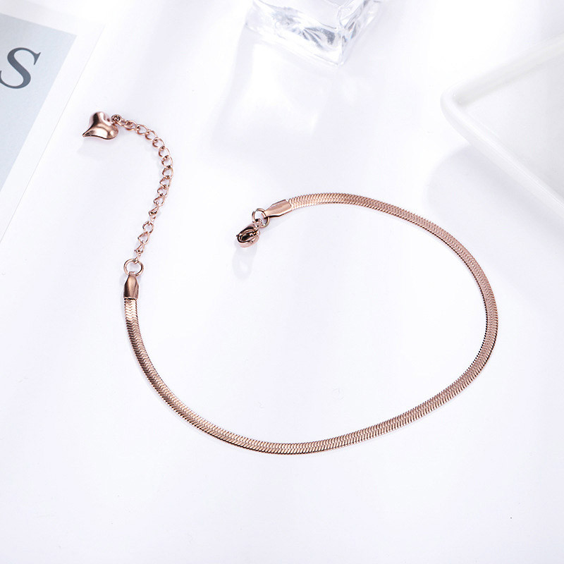 USTAR Jednostavne narukvice sa zmijskim lancem od nehrđajućeg čelika za žene Podesiva narukvica za noge Narukvica na gležnju Ljetne sandale Nakit Ne blijedi