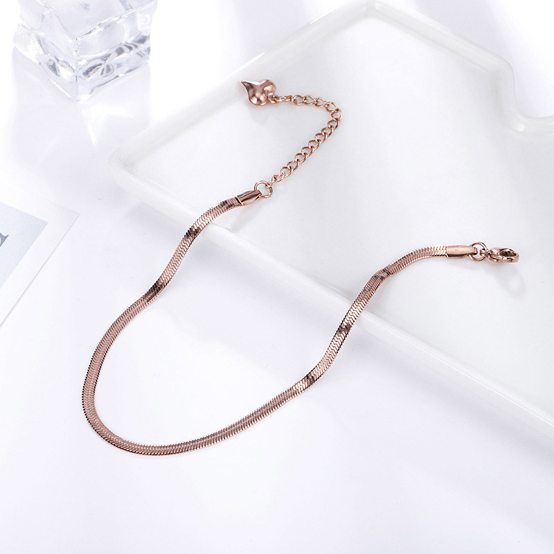 USTAR Jednostavne narukvice sa zmijskim lancem od nehrđajućeg čelika za žene Podesiva narukvica za noge Narukvica na gležnju Ljetne sandale Nakit Ne blijedi