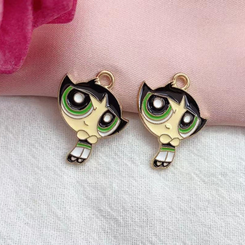 10 buc. Breloc cu picurare de ulei din aliaj de desene animate cu pandantiv pentru cercei, bricolaj, breloc, colier, breloc pentru bijuterii, farmece drăguțe
