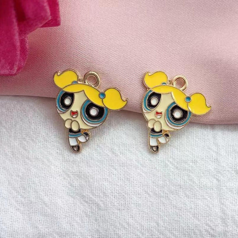 10 buc. Breloc cu picurare de ulei din aliaj de desene animate cu pandantiv pentru cercei, bricolaj, breloc, colier, breloc pentru bijuterii, farmece drăguțe