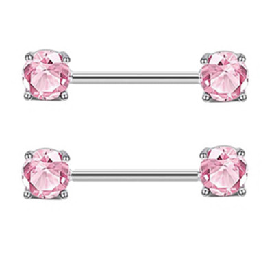 2 bucăți din oțel chirurgical, cristal, piercing pentru mamelon, bijuterii sexy cu zircon, inel pentru mamelon, inel Cz pentru mamelon, pentru femei, piercing pezon