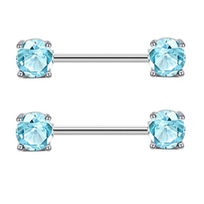 2 bucăți din oțel chirurgical, cristal, piercing pentru mamelon, bijuterii sexy cu zircon, inel pentru mamelon, inel Cz pentru mamelon, pentru femei, piercing pezon