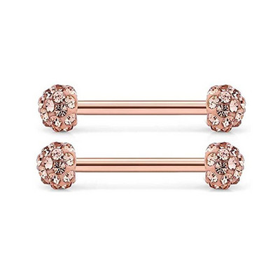 2 bucăți din oțel chirurgical, cristal, piercing pentru mamelon, bijuterii sexy cu zircon, inel pentru mamelon, inel Cz pentru mamelon, pentru femei, piercing pezon