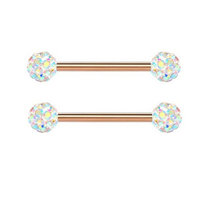 2 bucăți din oțel chirurgical, cristal, piercing pentru mamelon, bijuterii sexy cu zircon, inel pentru mamelon, inel Cz pentru mamelon, pentru femei, piercing pezon