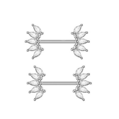 Rozsdamentes acél arany kígyó mellbimbó piercing készlet pillangó mellbimbó gyűrű tömeges szív mellbimbó piercing ékszer csomag Piercing Pezon Lot