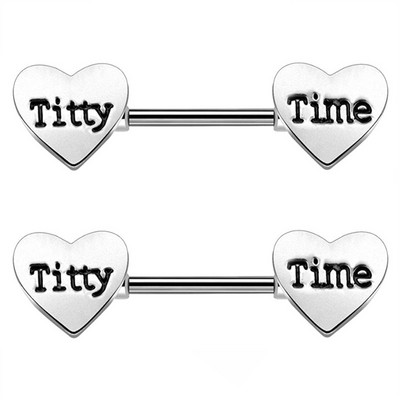 Set de bijuterii pentru piercing pentru mamelon din oțel inoxidabil lot14G dinți inel pentru piercing pentru mamelon set de bare de limbă în vrac Set de bijuterii sexy pentru mamelon