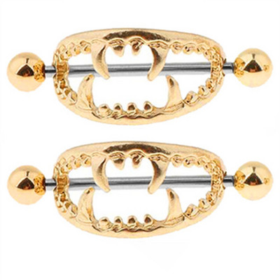 Set de bijuterii pentru piercing pentru mamelon din oțel inoxidabil lot14G dinți inel pentru piercing pentru mamelon set de bare de limbă în vrac Set de bijuterii sexy pentru mamelon