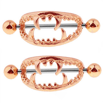 Set de bijuterii pentru piercing pentru mamelon din oțel inoxidabil lot14G dinți inel pentru piercing pentru mamelon set de bare de limbă în vrac Set de bijuterii sexy pentru mamelon