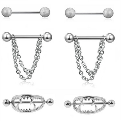Set de bijuterii pentru piercing pentru mamelon din oțel inoxidabil lot14G dinți inel pentru piercing pentru mamelon set de bare de limbă în vrac Set de bijuterii sexy pentru mamelon