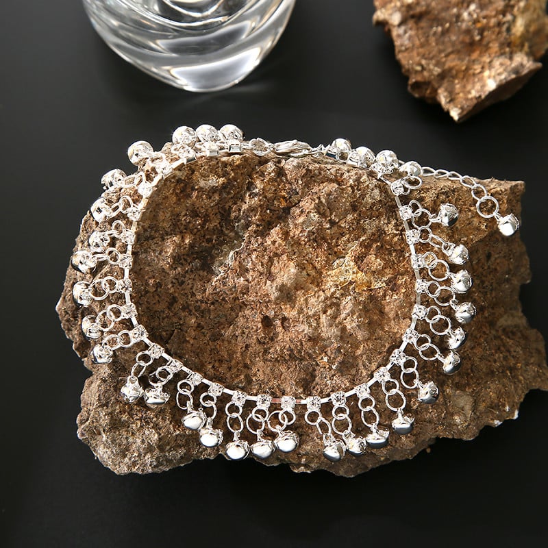 Vruća rasprodaja zlatne boje srebrne boje Etničke narukvice zvona s resicama za žene Djevojke Narukvica za stopala na plaži Narukvica na gležnju Indijski nakit Dodaci