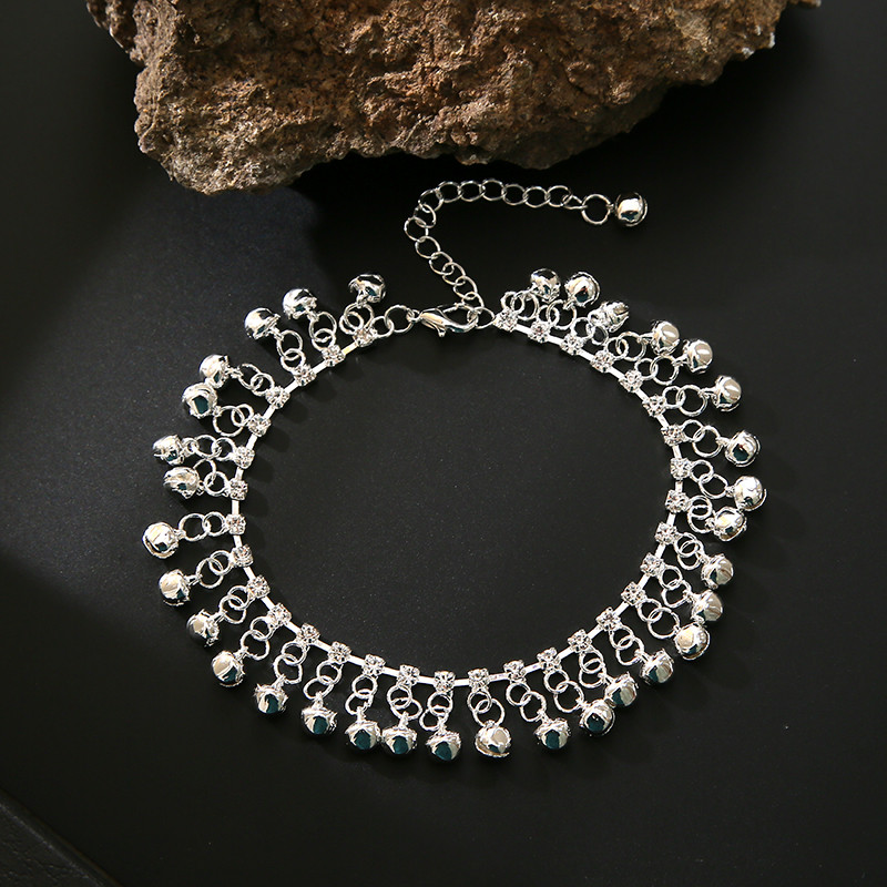 Vruća rasprodaja zlatne boje srebrne boje Etničke narukvice zvona s resicama za žene Djevojke Narukvica za stopala na plaži Narukvica na gležnju Indijski nakit Dodaci