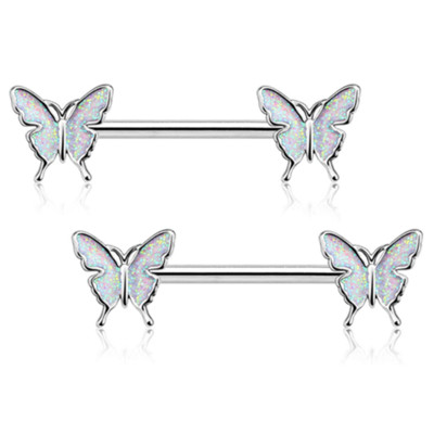 Ružičasti kristalni set za piercing za bradavice od nehrđajućeg čelika Cvjetni prsten za bradavice Bulk ženski leptir za bradavice Paket s utegom za piercing Lengua Lot