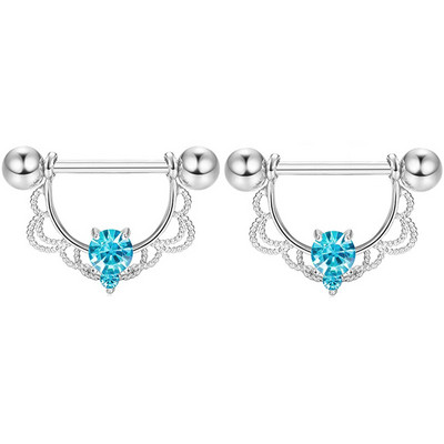 Ružičasti kristalni set za piercing za bradavice od nehrđajućeg čelika Cvjetni prsten za bradavice Bulk ženski leptir za bradavice Paket s utegom za piercing Lengua Lot