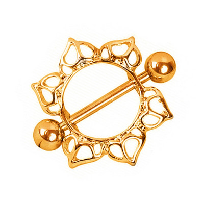 1 Pár Stalness Acél Szív Mellbimbó Piercing Gyűrű 14G Virág Mellbimbó Piercing Súlyzó ékszer Pentagram Mellbimbó Piercing Pajzs szett