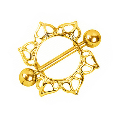 1 Pár Stalness Acél Szív Mellbimbó Piercing Gyűrű 14G Virág Mellbimbó Piercing Súlyzó ékszer Pentagram Mellbimbó Piercing Pajzs szett