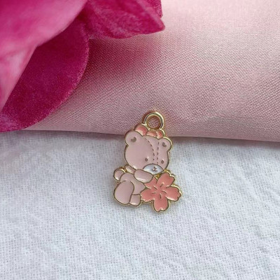 10 buc. Breloc din aliaj de desene animate, pisică, iepure, cercei drăguț, bricolaj, breloc, pandantiv, accesorii de bijuterii pentru confecţionare