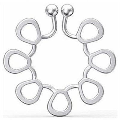 2 DB sebészeti acél hamis mellbimbó piercing gyűrű nem piercing virág virág mellbimbó piercing pajzs hamis mellbimbó piercing ékszer női test