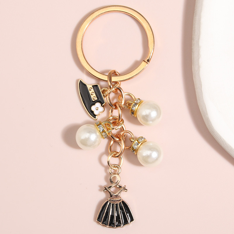 Creativitate Breloc lucrat manual Pălărie Coroană cu perle Breloc dulci Breloc pentru femei Fete Accesorii pentru geantă Bijuterii DIY Cadouri