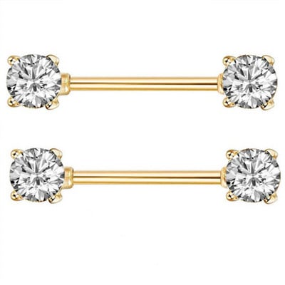 Mat set za piercing za bradavice od nehrđajućeg čelika 14G kristalni prsten za bradavice Nakit za tijelo Veliki paket za piercing za jezik Paket šipki za piercing za bradavice
