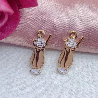 10 buc. Amestecă email drăguț Mâncare Băutură Înghețată Tort Suc Cola Charms Pandantive pentru coliere Articole DIY Accesorii pentru realizarea de bijuterii