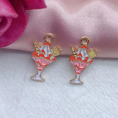 10 buc. Amestecă email drăguț Mâncare Băutură Înghețată Tort Suc Cola Charms Pandantive pentru coliere Articole DIY Accesorii pentru realizarea de bijuterii