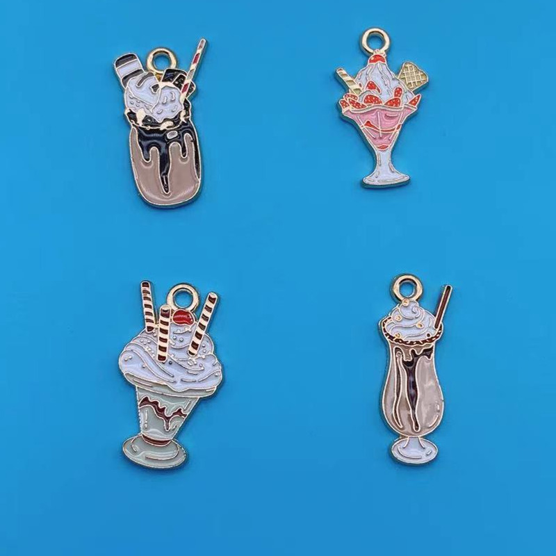 10 buc. Amestecă email drăguț Mâncare Băutură Înghețată Tort Suc Cola Charms Pandantive pentru coliere Articole DIY Accesorii pentru realizarea de bijuterii