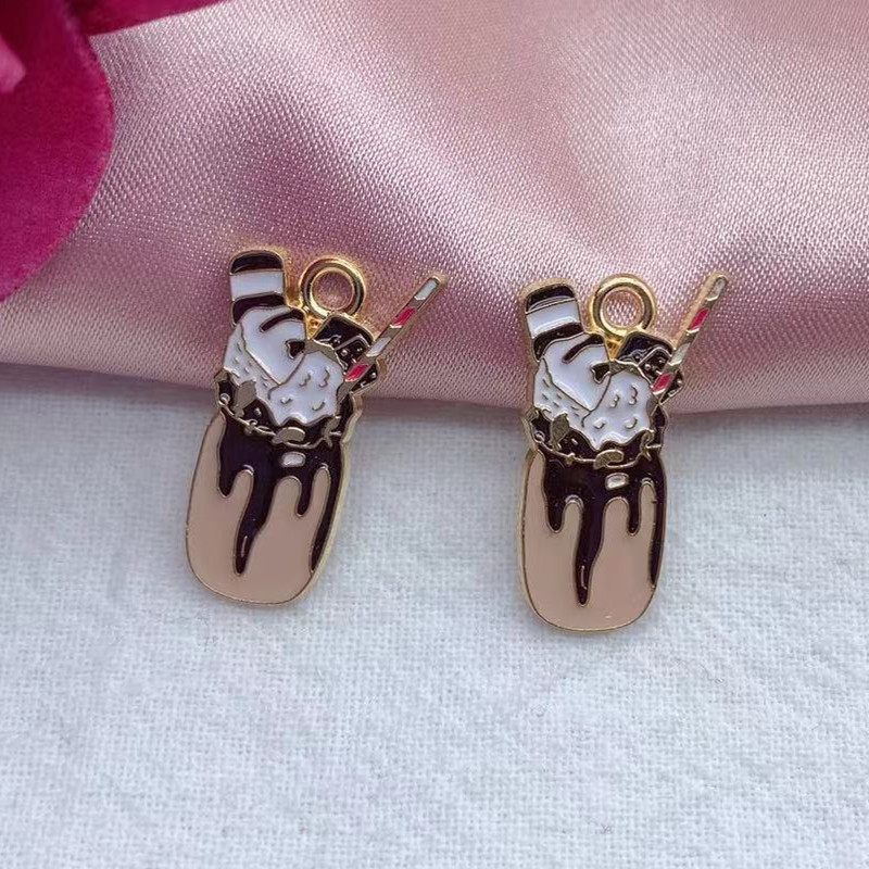 10 buc. Amestecă email drăguț Mâncare Băutură Înghețată Tort Suc Cola Charms Pandantive pentru coliere Articole DIY Accesorii pentru realizarea de bijuterii