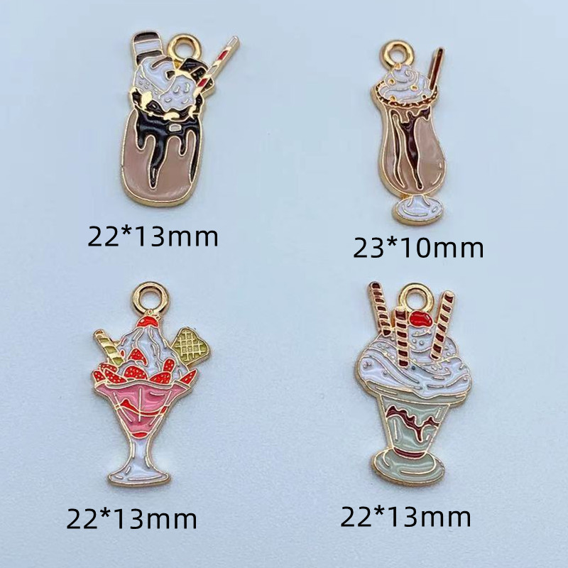 10 buc. Amestecă email drăguț Mâncare Băutură Înghețată Tort Suc Cola Charms Pandantive pentru coliere Articole DIY Accesorii pentru realizarea de bijuterii