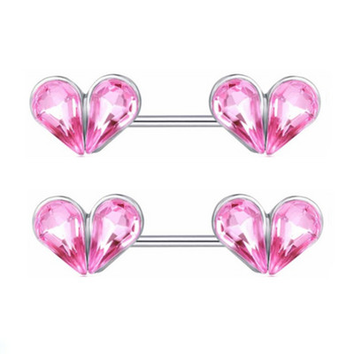 Bară de piercing pentru mamelon pentru flori de albină din oțel inoxidabil 14G foarfece pentru păsări Bijuterii pentru piercing pentru mamelon Frunze elefant inel pentru mamelon